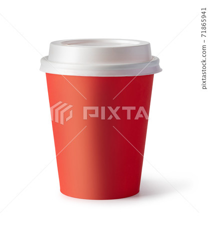 red plastic coffee cup red plastic coffee cup 71865941
