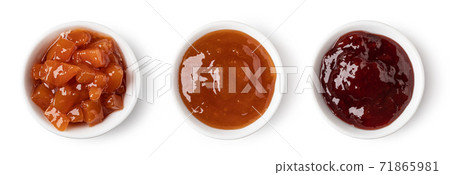 set of glass bowl with jam set of glass bowl with jam 71865981