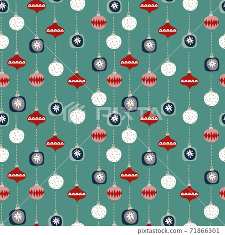 Christmas seamless pattern with colorful... - Stock Illustration ...