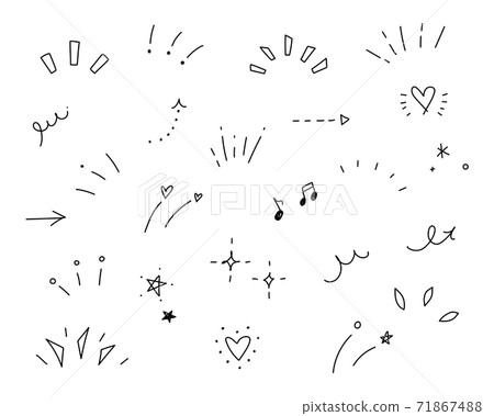Hand-painted notice line, attention mark set / point / concentration / surprise / decoration / decoration / graffiti / heart / star / arrow Hand-painted notice line, attention mark set / point / concentration / surprise / decoration / decoration / graffiti / heart / star / arrow 71867488
