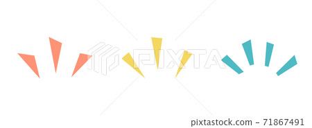 意識線，注意標記/點/圖標/集中/驚奇/裝飾/裝飾的設置 71867491