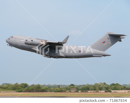 Royal Air Force C-17A Globemaster III Transport Aircraft Takeoff 71867834