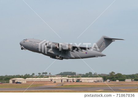 Royal Air Force C-17A Globemaster III Transport Aircraft Takeoff 71867836
