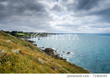 Lighthouse and coast landscape in Brittany, France 71868395