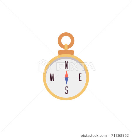 Nautical magnetic compass cartoon icon, flat vector illustration isolated. 71868562
