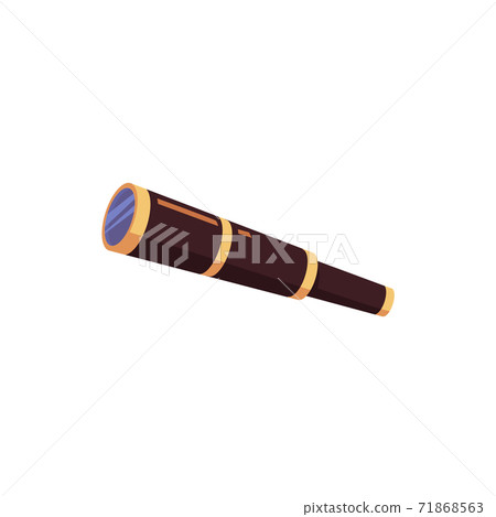 Sailor or pirate foldable telescope flat cartoon vector illustration isolated. 71868563