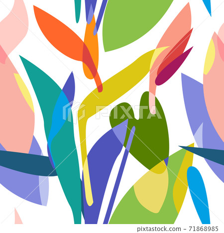 Seamless pattern with overlapping shapes. 71868985