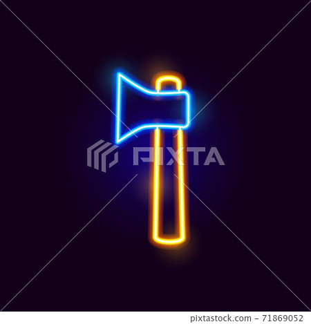 Neon Axe Icon 71869052