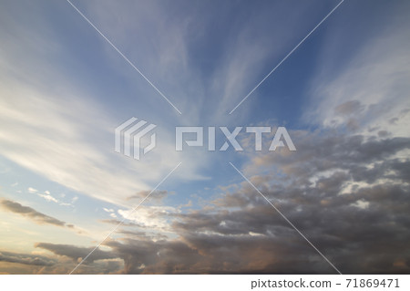 Photo for background material of rain clouds flowing in the vast sky 71869471