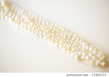 Pearl necklace up and white background and copy space Pearl necklace up and white background and copy space 71869723