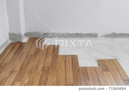flooring installation and renovation, with base cement floor 71869884
