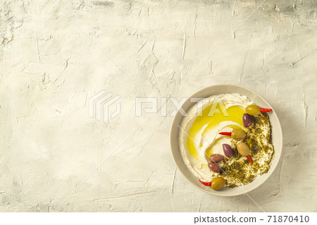 Popular middle eastern appetizer labneh o Popular middle eastern appetizer labneh o 71870410