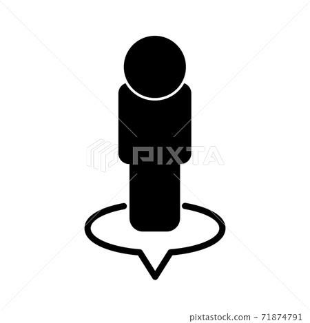 street view icon on white background. flat style. you are here map pointer sign. person location symbol. street view icon on white background. flat style. you are here map pointer sign. person location symbol. 71874791