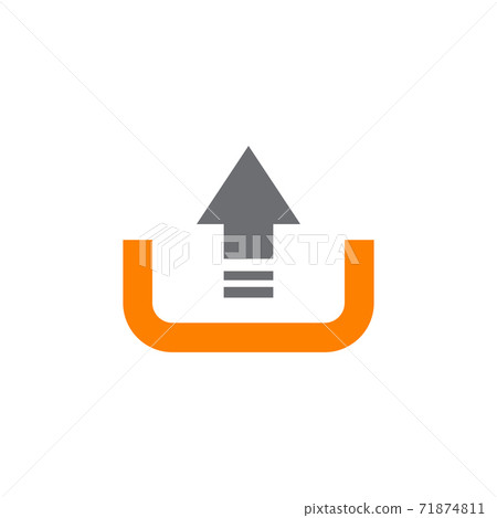 Upload icon logo design template 71874811