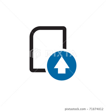 Upload icon logo design template 71874812