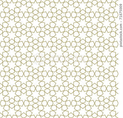 Background seamless pattern based on traditional islamic art.Brown color.Thin lines. 71875009