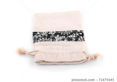Cloth bag isolated on a white background 71875045