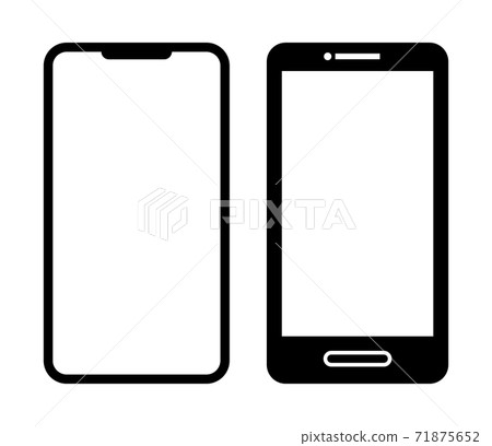 Simple smartphone icon (frame symbol) set 71875652