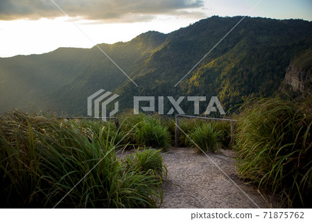 mountain top and beautiful sun light background 71875762