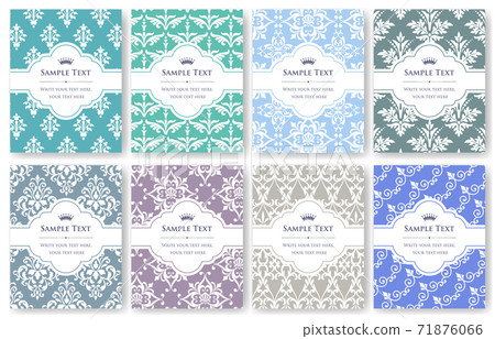 Seamless wallpaper set with label 71876066