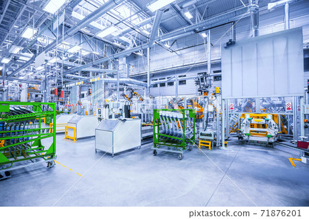 robots in a car plant robots in a car plant 71876201