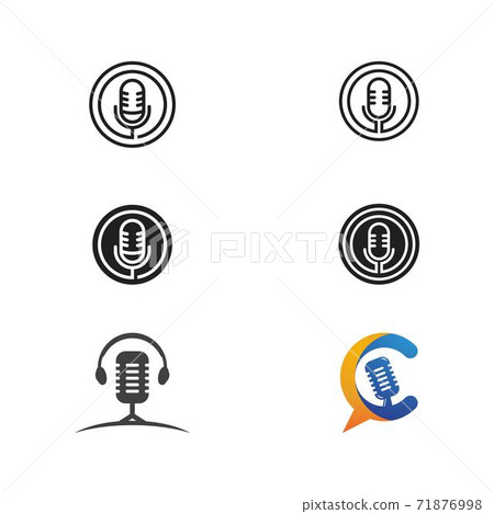Podcast Vector icon design illustration 71876998