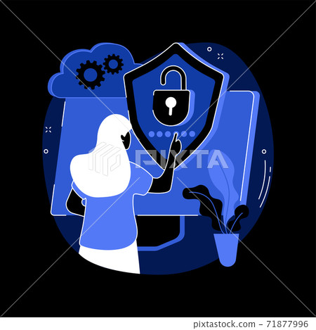 Cyber security abstract concept vector... - Stock Illustration ...
