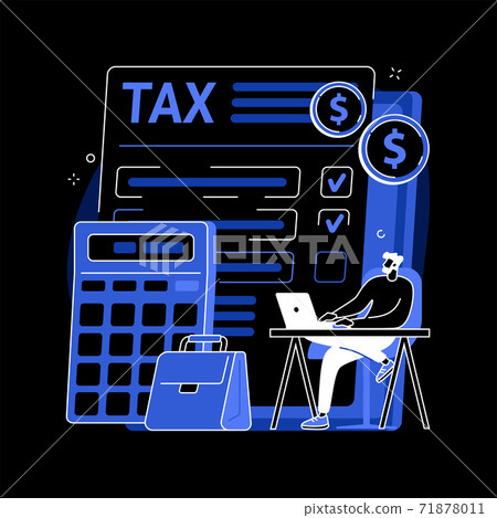 Corporate tax abstract concept vector illustration. Corporate tax abstract concept vector illustration. 71878011