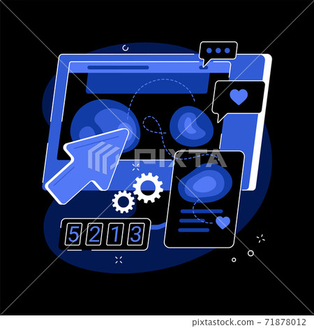 Click tracking abstract concept vector illustration. Click tracking abstract concept vector illustration. 71878012