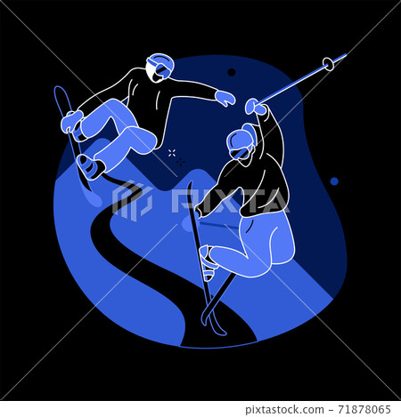 Winter extreme sports abstract concept vector illustration. 71878065