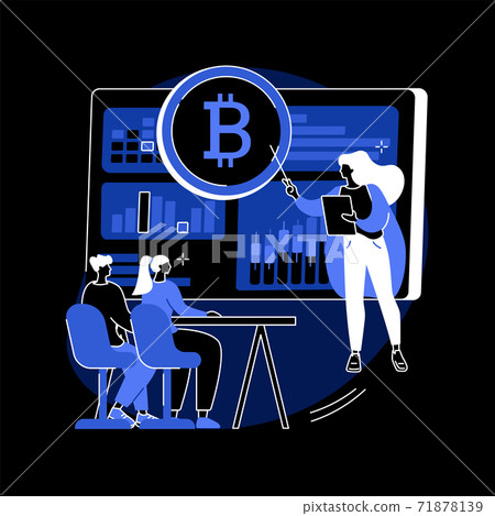 Cryptocurrency trading courses abstract concept vector illustration. Cryptocurrency trading courses abstract concept vector illustration. 71878139