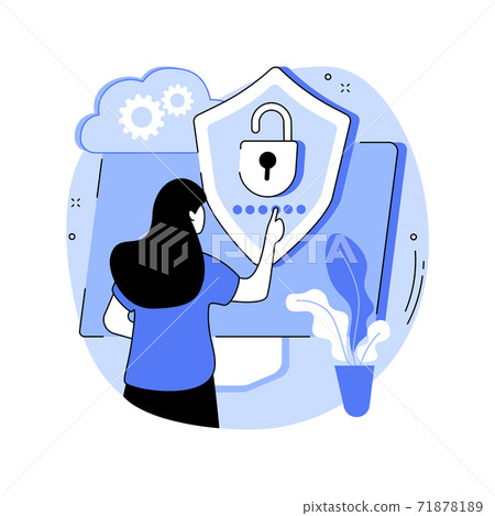 Cyber security abstract concept vector... - Stock Illustration ...
