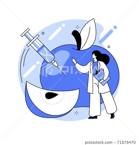 Genetically modified foods abstract concept vector illustration. 71878470