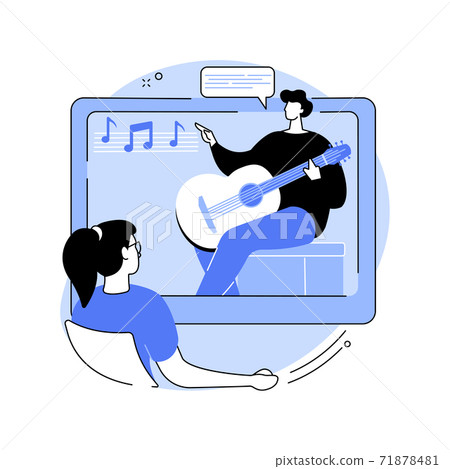 Online music lessons abstract concept vector illustration. Online music lessons abstract concept vector illustration. 71878481