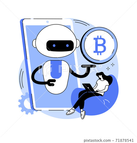 Crypto trading bot abstract concept vector illustration. Crypto trading bot abstract concept vector illustration. 71878541
