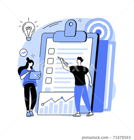 Project planning abstract concept vector illustration. 71878563