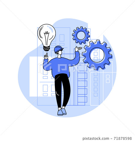 Building information modeling abstract concept vector illustration. 71878598