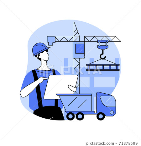 Modern construction machinery abstract concept vector illustration. 71878599