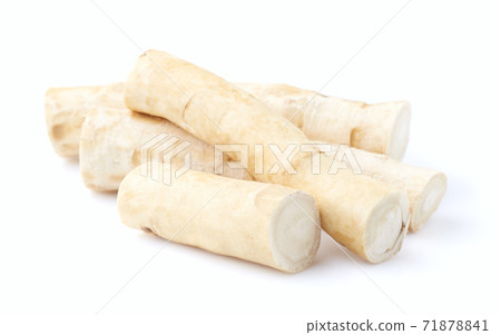 Horseradish on white background Horseradish on white background 71878841