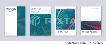 Minimal brochure design template set. Red abstract 71879677
