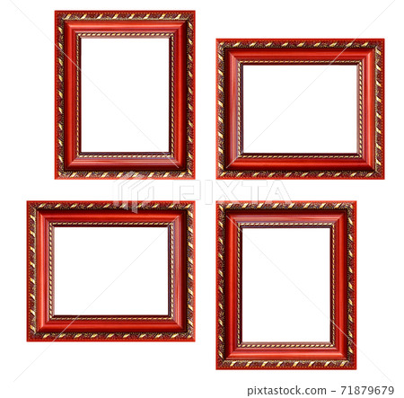 Set of empty picture frames with free space inside, isolated on white Set of empty picture frames with free space inside, isolated on white 71879679