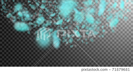 Turquoise flower petals falling down. Excellent ro Turquoise flower petals falling down. Excellent ro 71879681