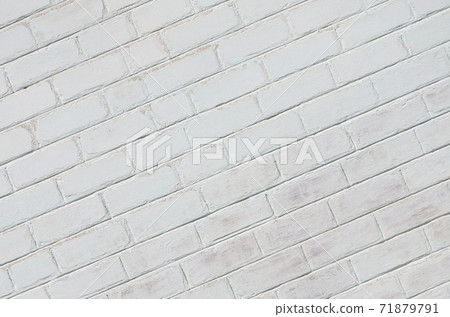 The texture of the brick wall, painted in white 71879791