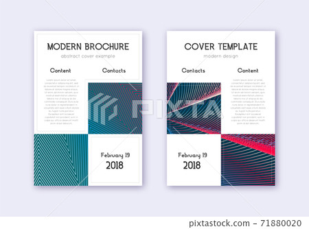 Business cover design template set. Red white blue Business cover design template set. Red white blue 71880020
