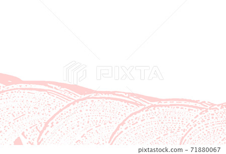 Grunge texture. Distress pink rough trace. Fancy b 71880067