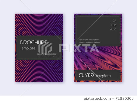 Black cover design template set. Violet abstract l - Stock Illustration ...