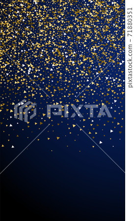 Gold triangles luxury sparkling confetti. Scattere Gold triangles luxury sparkling confetti. Scattere 71880351