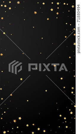 Gold stars random luxury sparkling confetti. Scatt 71880494