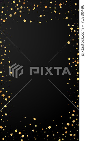 Gold stars random luxury sparkling confetti. Scatt 71880496