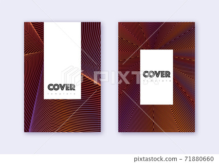 Hipster cover design template set. Orange abstract Hipster cover design template set. Orange abstract 71880660